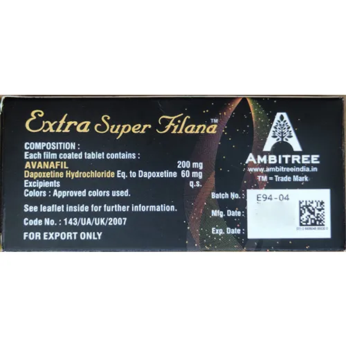 印度阿伐那非雙效片 特級阿伐那非雙效片|Extra Super Filana黑水鬼260mg|助勃+延時|治療陽萎早洩